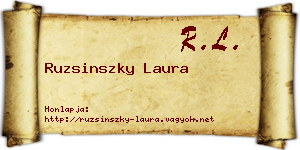 Ruzsinszky Laura névjegykártya